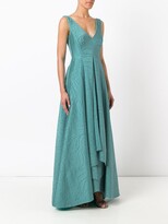 Thumbnail for your product : Talbot Runhof Pleated Skirt Evening Gown