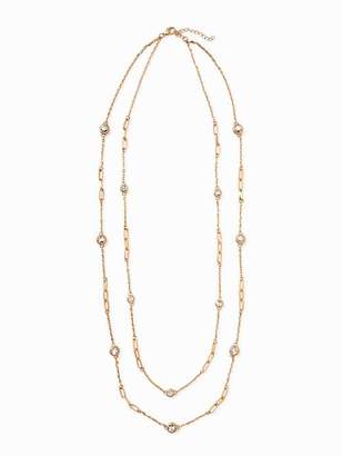 Old Navy Layered-Chain Crystal Necklace for Women