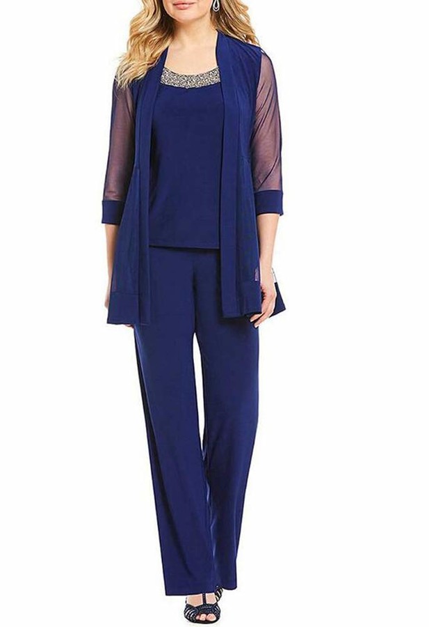 dressy plus size pant suits for wedding guest