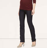 Thumbnail for your product : LOFT Petite Maternity Straight Leg Jeans in Dark Rinse Wash