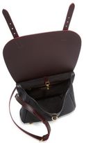 Thumbnail for your product : Burberry Calf Grain Leather Saddle Bag