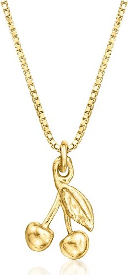 Ross-Simons PureCollectionbyRoss-SimonsItalian18ktGoldVermeilCherryNecklaceSize16