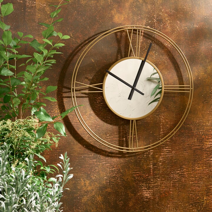Dunelm Indoor Outdoor Luxe Gold Clock 60cm Gold ShopStyle