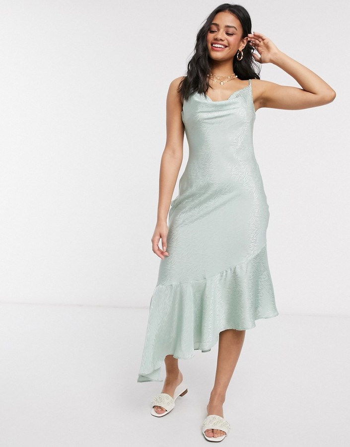 olive and ivy cowl midi dress