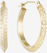Thumbnail for your product : Fine Jewelry Diamond-Cut 14K Yellow Gold 22.95mm Knife-Edge Hoop Earrings
