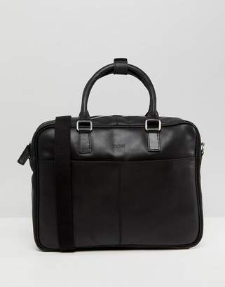 Kiomi Leather Laptop Bag In Black