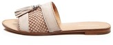 Thumbnail for your product : Pour La Victoire Lake Snake Embossed Tassel Slide Sandals