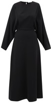 Thumbnail for your product : The Row Cobai Panelled Silk And Crepe Maxi Dress - Black
