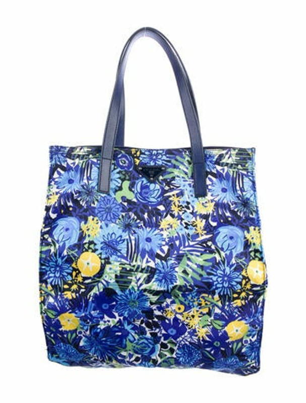 prada floral tote