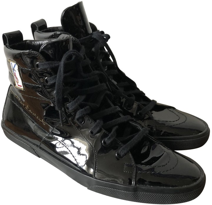 patent leather trainers