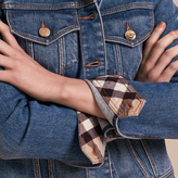 Thumbnail for your product : Burberry Check Detail Denim Jacket