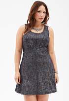 Thumbnail for your product : Forever 21 Plus Size Metallic Chevron-Patterned Dress