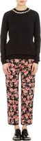 Thumbnail for your product : Marni Floral-Print Cropped Trousers-Black