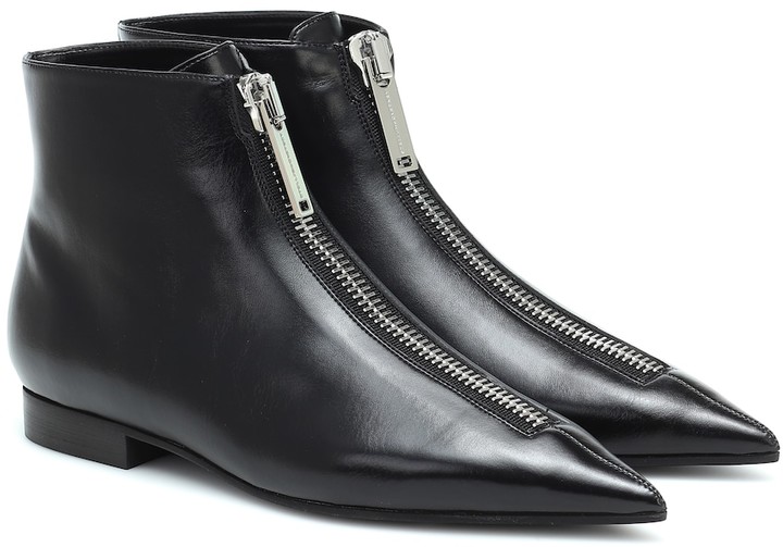 womens faux leather ankle boots