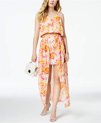 The Edit By Seventeen Juniors' Printed Chiffon-Overlay Skirt, Created for Macy's