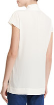 Thumbnail for your product : Escada Essential Cap-Sleeve V-Neck Shell, Off White