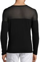 Thumbnail for your product : Versace Sheer Top Greek Key Sweater