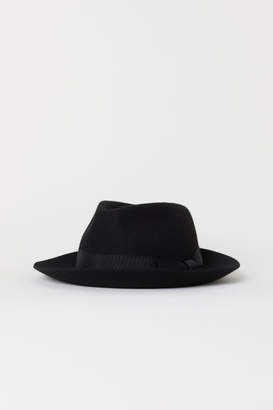 H&M Felted Wool Hat - Black