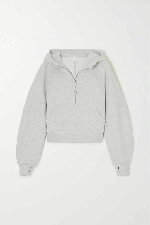 Lululemon Scuba Half-zip Cotton-blend Hoodie - Gray - ShopStyle