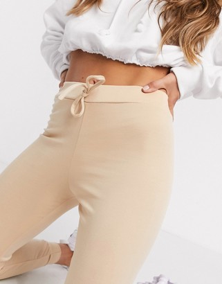 Street Collective mix and match high waisted joggers in camel