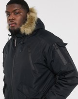 Thumbnail for your product : Good For Nothing bomber jacket in black with faux fur hood