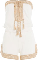 Thumbnail for your product : Anna Kosturova Helena Cotton Playsuit with Crochet