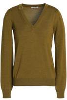 Nina Ricci Embellished Wool And Silk-Blend Sweater