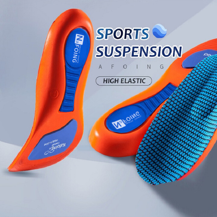 NAFOING Sport Orthopedic Insoles for Feet Men Women EVA Breathable Shock Absorption Shoes Insole for Running Basketball Sport Care Pads
