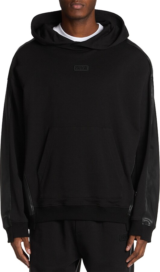 Versace Jeans Couture Mixed Media Logo Hoodie