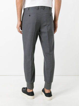 Neil Barrett gathered ankle tailored trousers