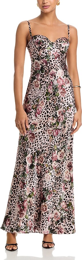 L'Agence Sayla Bias Cut Silk Maxi Dress