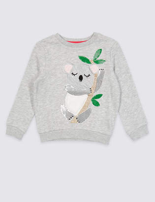 Marks and Spencer Cotton Rich Sweatshirt (3 Months - 7 Years)
