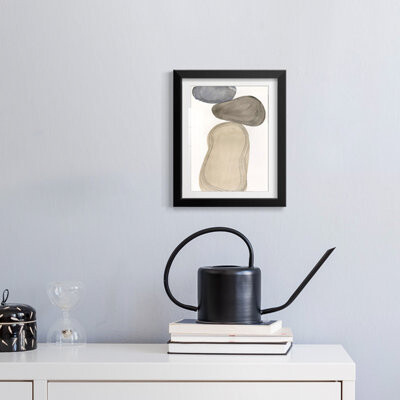 Latitude Run River Rocks Contour I -Framed Print