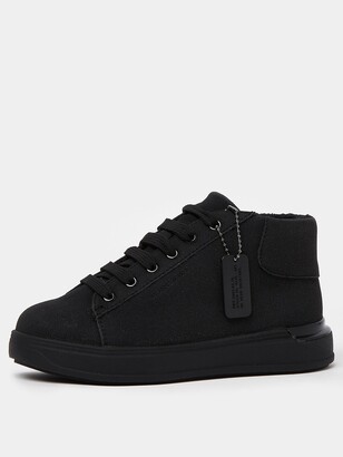 River Island Boys High top Lace Up Trainers-Black