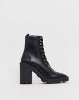 Thumbnail for your product : Head Over Heels Ole heeled chunky ankle boots with contrast lace