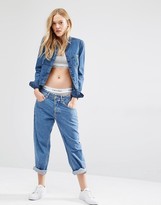 Thumbnail for your product : Calvin Klein Cropped Boyfriend Shirt