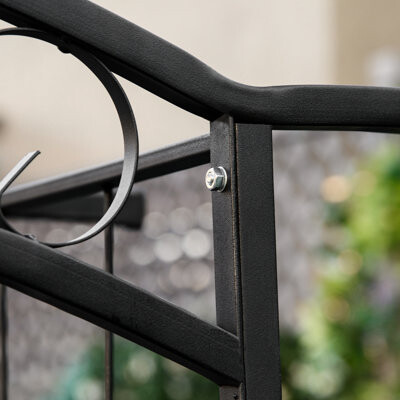 Latitude Run 7Ft Garden - Metal Trellis With Appealing  For Climbing Plants Ideal And Special Occasions Exquisite Vines Plants Growth Gate