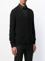 Thumbnail for your product : Alexander McQueen knitted contrast stitch cardigan