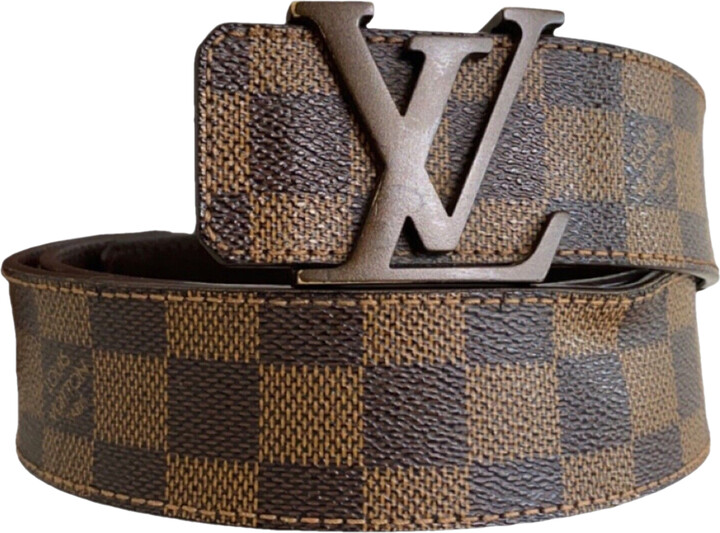 Louis Vuitton LV Initiales Belt Damier Thin Brown 2261881