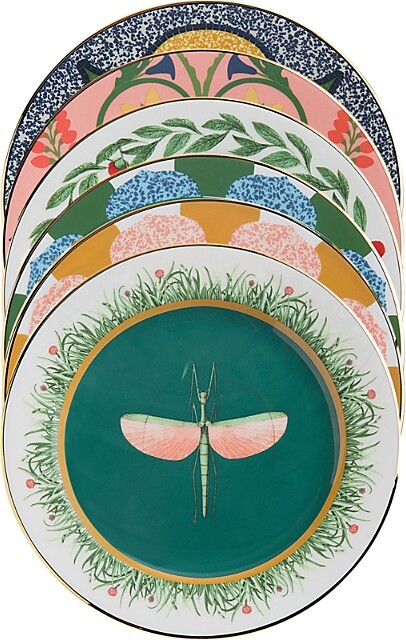 La DoubleJ Libellula Dessert Plates, Set of 6