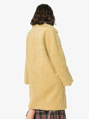 Burberry Lillingstone faux shearling wool blend coat