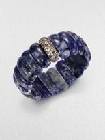 Thumbnail for your product : MCL by Matthew Campbell Laurenza Multicolored Sapphire & Lapis Beaded StretchBracelet