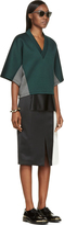 Thumbnail for your product : Marni Green & Gray Oversized Neoprene Sweater