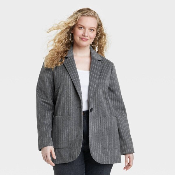 Universal Thread Women' Relaxed Fit Blazer - Univeral Thread™ Gray XXL -  ShopStyle