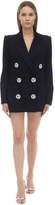 Thumbnail for your product : Button Jacket Crepe Dress W/crystals