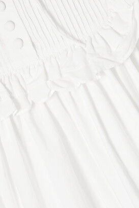 Joslin Addison Oversized Ruffled Organic Cotton-poplin Blouse - White