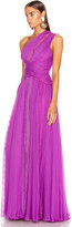Thumbnail for your product : ZUHAIR MURAD Silk Chiffon Long Dress in Hyacinth Violet | FWRD