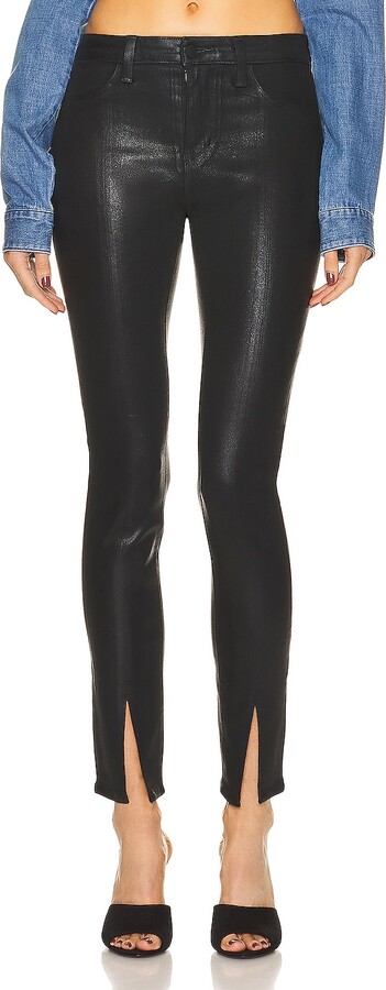 L'Agence Jyothi High Rise Split Ankle Jeans in Black