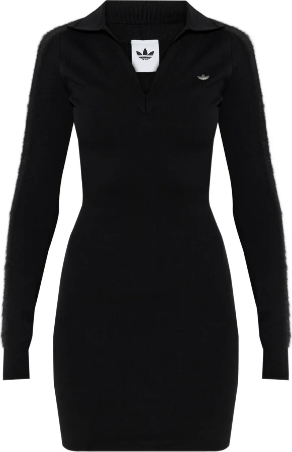 adidas Long-Sleeve Polo-Collar Mini Dress