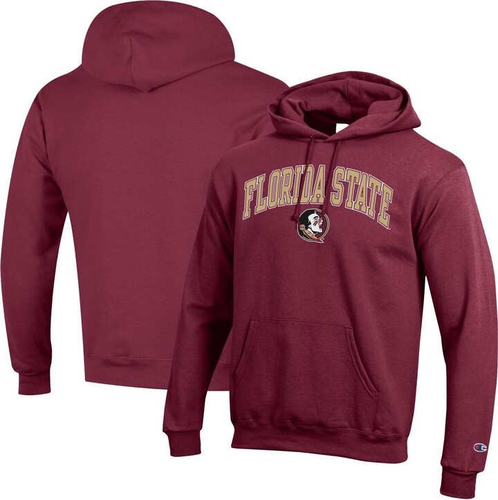 Champion Men's Garnet Florida State Seminoles Arched Logo Fleece Pullover Hoodie